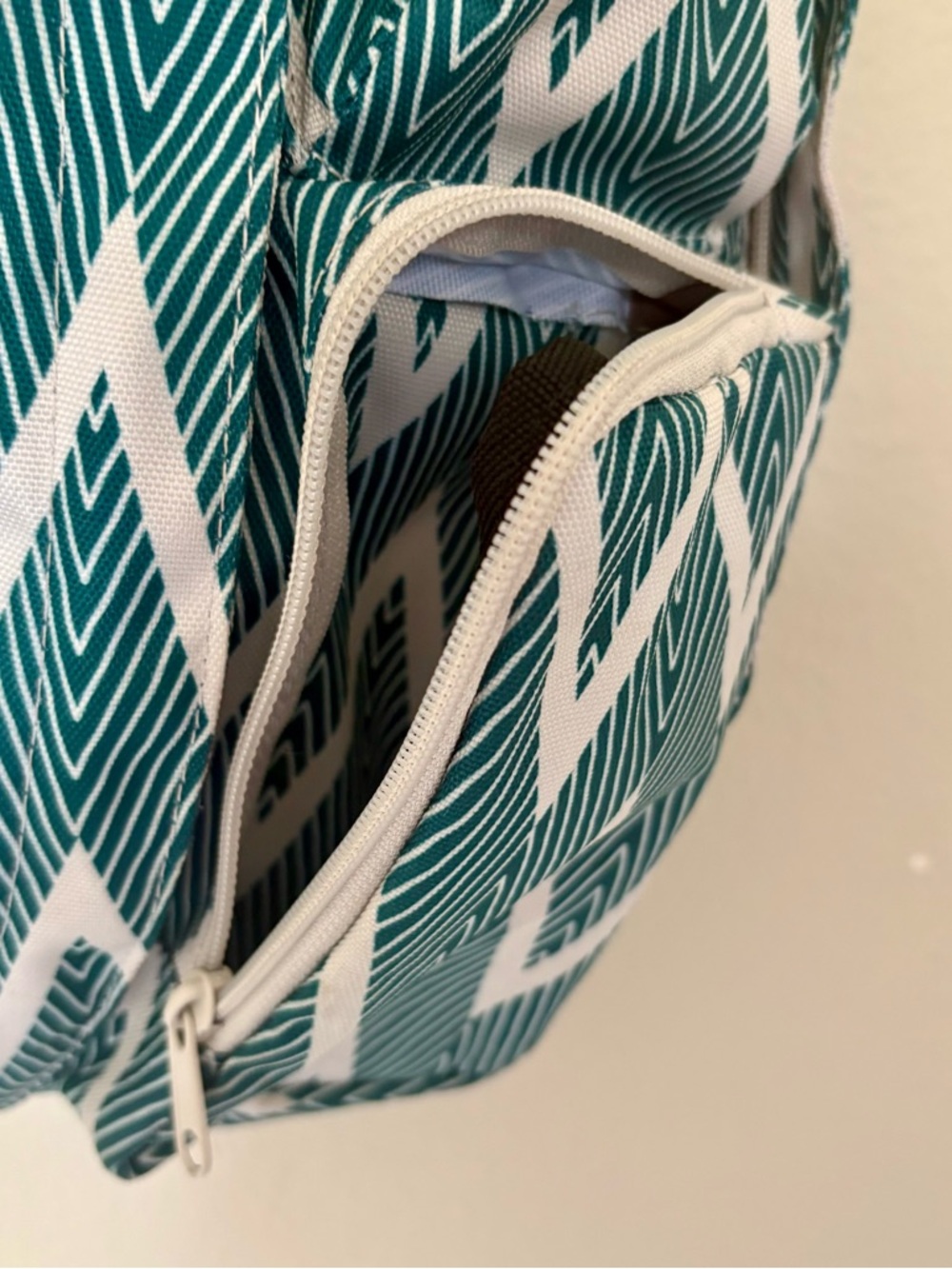 Kavu Rope Sling Bag Teal Chevron Crossbody Travel Festival Casual OS - Picture 4 of 9